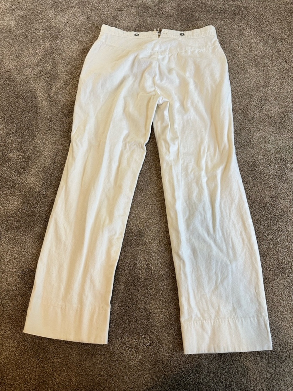 Classics Civil War Reenactment Pants size 40x32 White  Buttons Button Fly FLAW - Picture 14 of 15